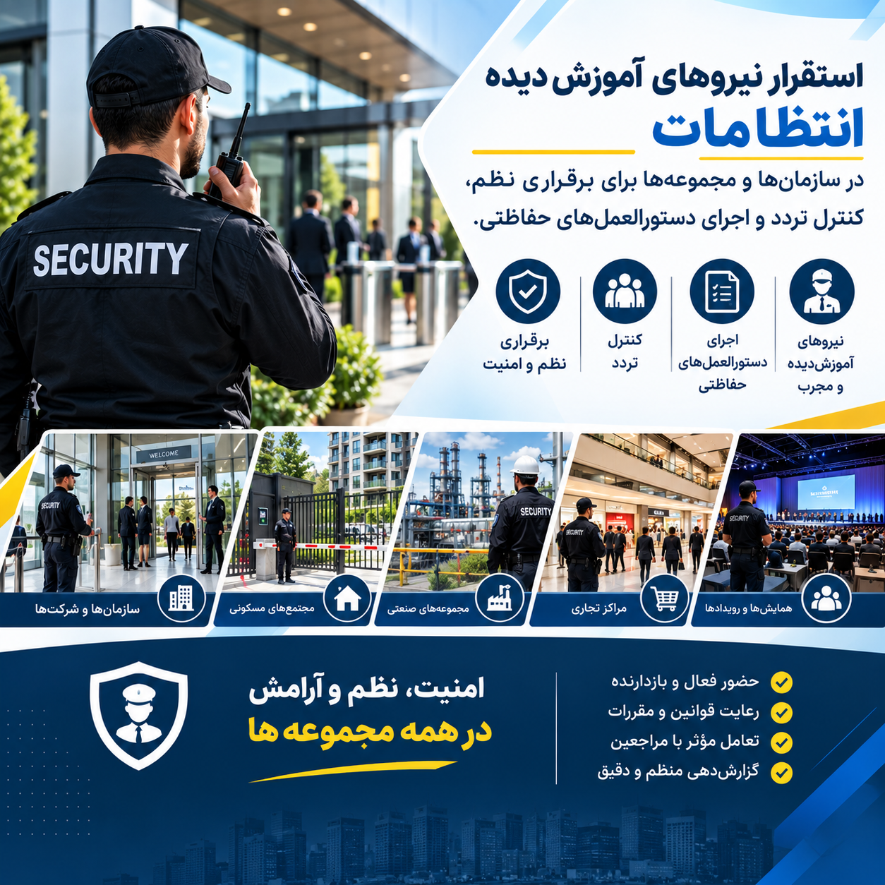 تأمین نیروی انتظامات و حراست سازمانی